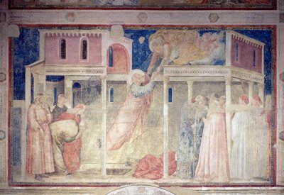 Die Himmelfahrt des heiligen Johannes des Evangelisten, aus der Peruzzi-Kapelle von Giotto di Bondone